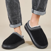 Baotou Fluffy Slippers Ethnic Cotton Slippers Men Couple Warm Rubber Thick-Soled Cotton Slippers